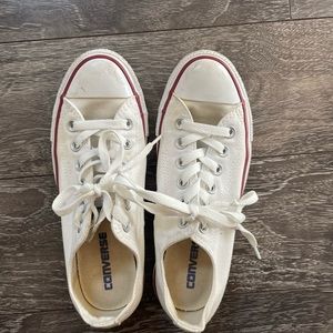 White Low Top Converse.
